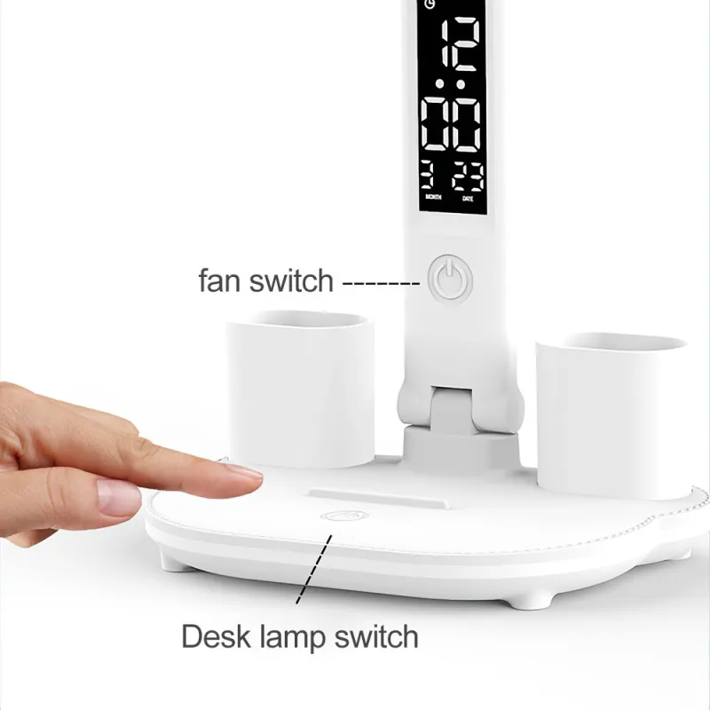 Fan switch and desk lamp switch controls
