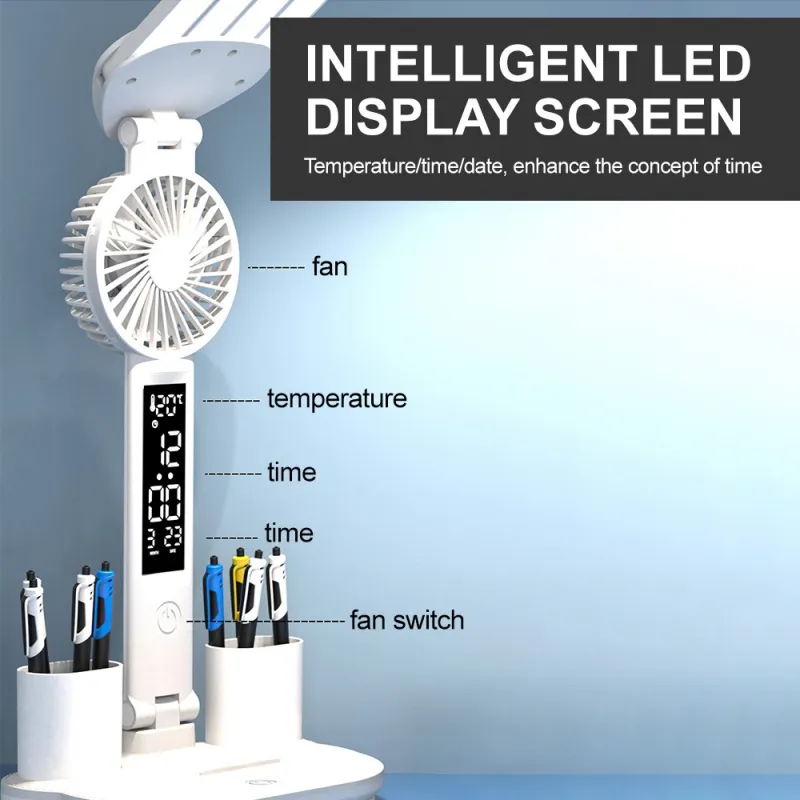 4-head fan clock model with dimensions
